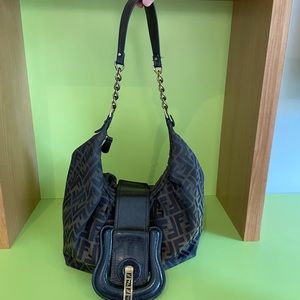 FENDI Zucca Pattern Shoulder Bag 2348 26569-008 Purse